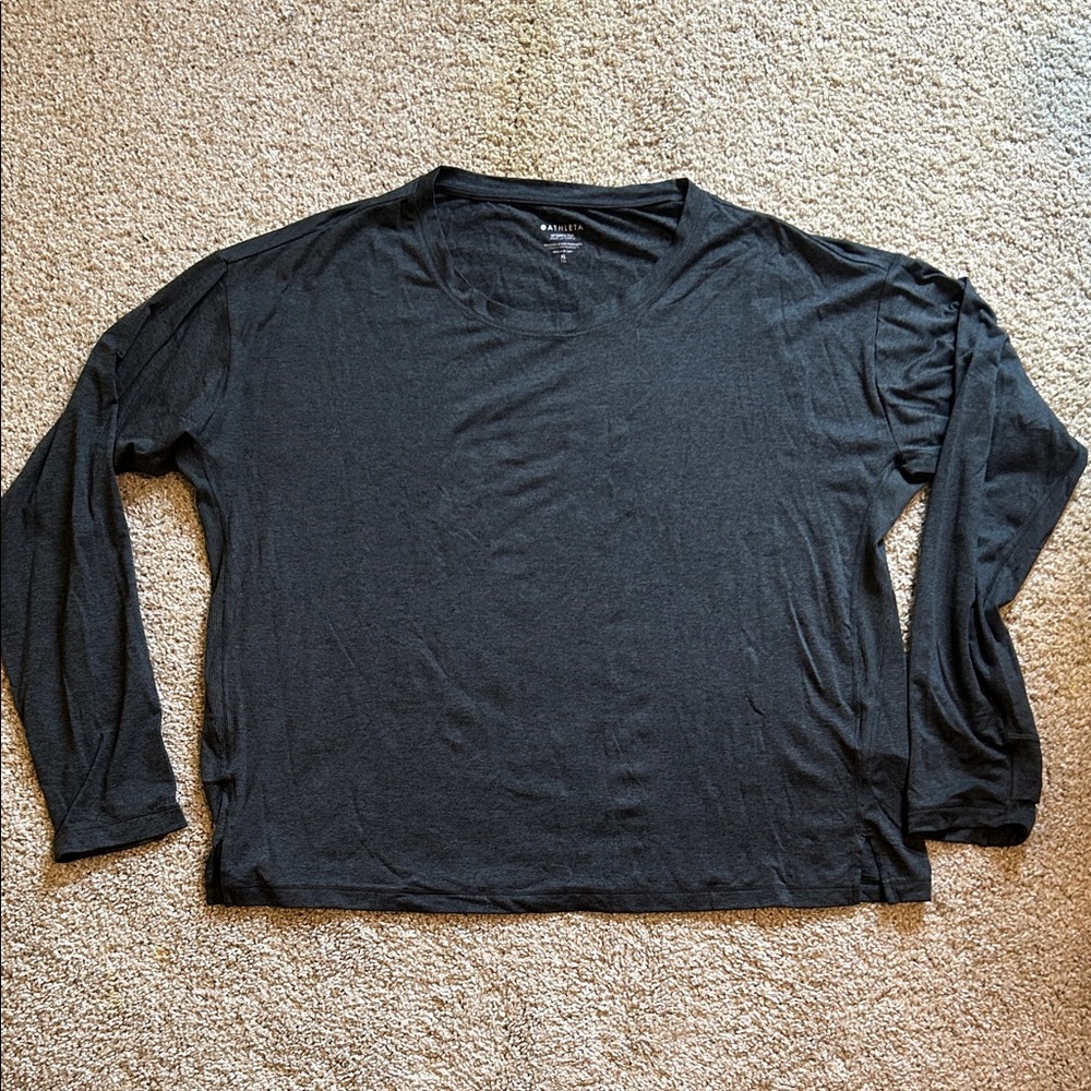 Athleta Black Long Sleeve Tee